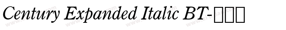 Century Expanded Italic BT字体转换